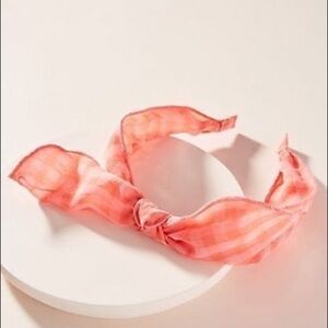 ANTHROPOLOGIE CORAL BOW HEADBAND